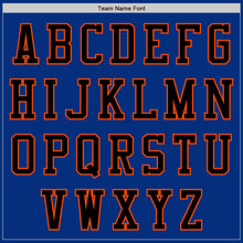 Load image into Gallery viewer, Custom Royal Black-Orange Authentic Baseball Jersey