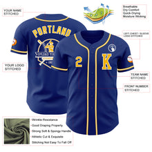 Load image into Gallery viewer, Custom Royal Gold-White Authentic Baseball Jersey