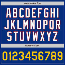 Load image into Gallery viewer, Custom Royal Yellow-Crimson Authentic Baseball Jersey