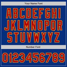 Load image into Gallery viewer, Custom Royal Red-Gold Authentic Baseball Jersey