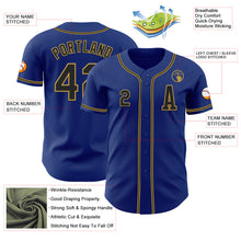 Load image into Gallery viewer, Custom Royal Black-Old Gold Authentic Baseball Jersey