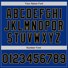 Load image into Gallery viewer, Custom Royal Black-Old Gold Authentic Baseball Jersey