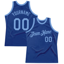 Load image into Gallery viewer, Custom Royal Light Blue Authentic Throwback Basketball Jersey