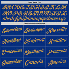 Load image into Gallery viewer, Custom Royal Old Gold Authentic Throwback Basketball Jersey