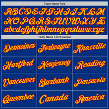 Load image into Gallery viewer, Custom Royal Gold-Red Authentic Throwback Basketball Jersey