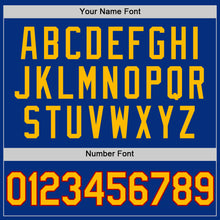 Load image into Gallery viewer, Custom Royal Gold-Red Authentic Throwback Basketball Jersey