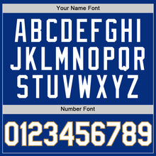 Load image into Gallery viewer, Custom Royal White-Old Gold Authentic Throwback Basketball Jersey