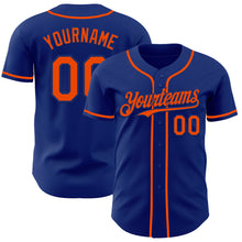 Load image into Gallery viewer, Custom Royal Orange Authentic Baseball Jersey