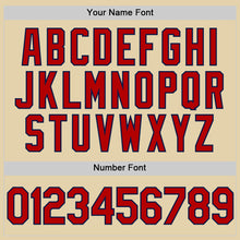 Load image into Gallery viewer, Custom Sand Red-Navy Authentic Baseball Jersey