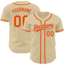 Load image into Gallery viewer, Custom Sand Orange Authentic Baseball Jersey