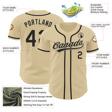 Load image into Gallery viewer, Custom Sand Black Authentic Baseball Jersey