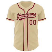 Load image into Gallery viewer, Custom Sand Crimson Authentic Baseball Jersey