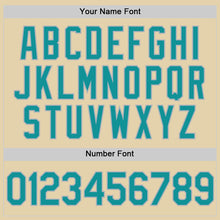 Load image into Gallery viewer, Custom Sand Teal-Gray Authentic Baseball Jersey