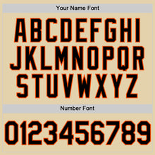 Load image into Gallery viewer, Custom Sand Black-Orange Authentic Baseball Jersey
