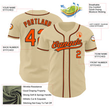 Load image into Gallery viewer, Custom Sand Orange-Black Authentic Baseball Jersey