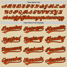 Load image into Gallery viewer, Custom Sand Orange-Black Authentic Baseball Jersey