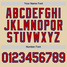 Load image into Gallery viewer, Custom Sand Red-Royal Authentic Baseball Jersey