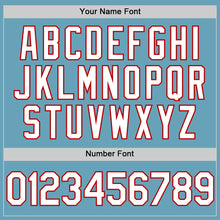 Load image into Gallery viewer, Custom Shadow Blue White-Red Authentic Baseball Jersey