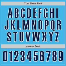 Load image into Gallery viewer, Custom Sky Blue Navy-White Authentic Baseball Jersey