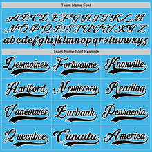 Load image into Gallery viewer, Custom Sky Blue Black-White Hockey Jersey