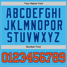 Load image into Gallery viewer, Custom Sky Blue Orange-Royal Authentic Basketball Jersey