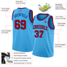 Load image into Gallery viewer, Custom Sky Blue Red-Royal Authentic Basketball Jersey