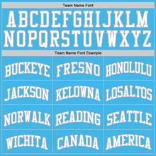 Load image into Gallery viewer, Custom Sky Blue White-Gray Authentic Basketball Jersey