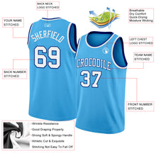 Load image into Gallery viewer, Custom Sky Blue White-Royal Authentic Basketball Jersey