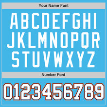 Load image into Gallery viewer, Custom Sky Blue White Navy-Orange Authentic Basketball Jersey