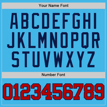 Load image into Gallery viewer, Custom Sky Blue Red-Navy Authentic Basketball Jersey