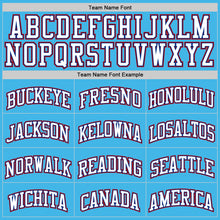 Load image into Gallery viewer, Custom Sky Blue White Royal-Red Authentic Basketball Jersey