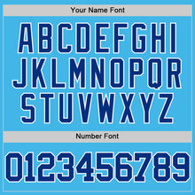 Load image into Gallery viewer, Custom Sky Blue Royal-White Authentic Basketball Jersey