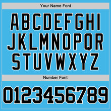 Load image into Gallery viewer, Custom Sky Blue Black-White Authentic Basketball Jersey