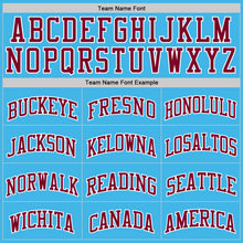Load image into Gallery viewer, Custom Sky Blue Maroon-White Authentic Basketball Jersey
