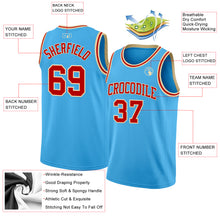 Load image into Gallery viewer, Custom Sky Blue Red-Cream Authentic Basketball Jersey