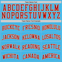 Load image into Gallery viewer, Custom Sky Blue Red-Cream Authentic Basketball Jersey
