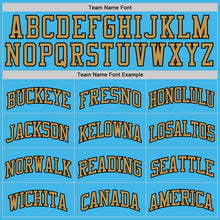 Load image into Gallery viewer, Custom Sky Blue Old Gold-Black Authentic Basketball Jersey