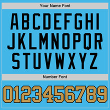 Load image into Gallery viewer, Custom Sky Blue Old Gold-Black Authentic Basketball Jersey