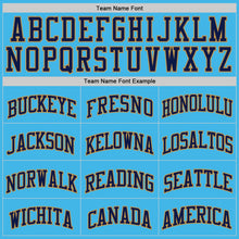 Load image into Gallery viewer, Custom Sky Blue Navy-Old Gold Authentic Basketball Jersey