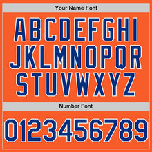 Load image into Gallery viewer, Custom Orange Royal-White Authentic Sleeveless Baseball Jersey