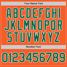 Load image into Gallery viewer, Custom Orange Kelly Green-White Authentic Sleeveless Baseball Jersey