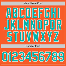 Load image into Gallery viewer, Custom Orange Aqua-White Authentic Sleeveless Baseball Jersey