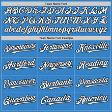 Load image into Gallery viewer, Custom Powder Blue White-Black Authentic Sleeveless Baseball Jersey