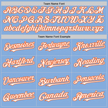 Load image into Gallery viewer, Custom Light Blue White-Orange Authentic Sleeveless Baseball Jersey