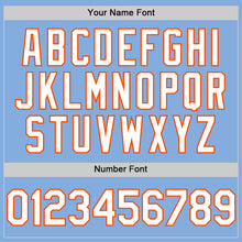 Load image into Gallery viewer, Custom Light Blue White-Orange Authentic Sleeveless Baseball Jersey