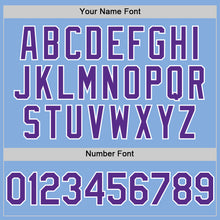 Load image into Gallery viewer, Custom Light Blue Purple-White Authentic Sleeveless Baseball Jersey