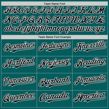 Load image into Gallery viewer, Custom Teal Black-White Authentic Sleeveless Baseball Jersey