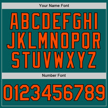 Load image into Gallery viewer, Custom Teal Orange-Black Authentic Sleeveless Baseball Jersey