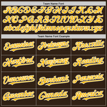 Load image into Gallery viewer, Custom Brown Gold-White Authentic Sleeveless Baseball Jersey
