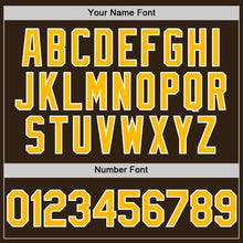 Load image into Gallery viewer, Custom Brown Gold-White Authentic Sleeveless Baseball Jersey